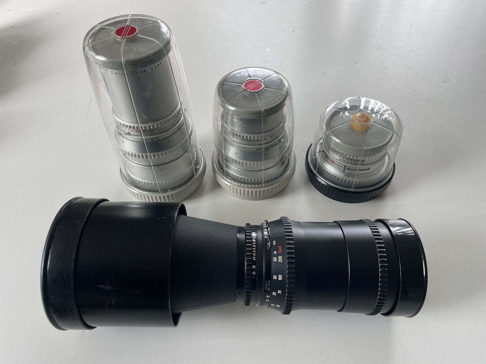 Complete Hasselblad 500C set met 5 lenzen en accessoires, Overige merken, Camera, Ophalen, Gebruikt