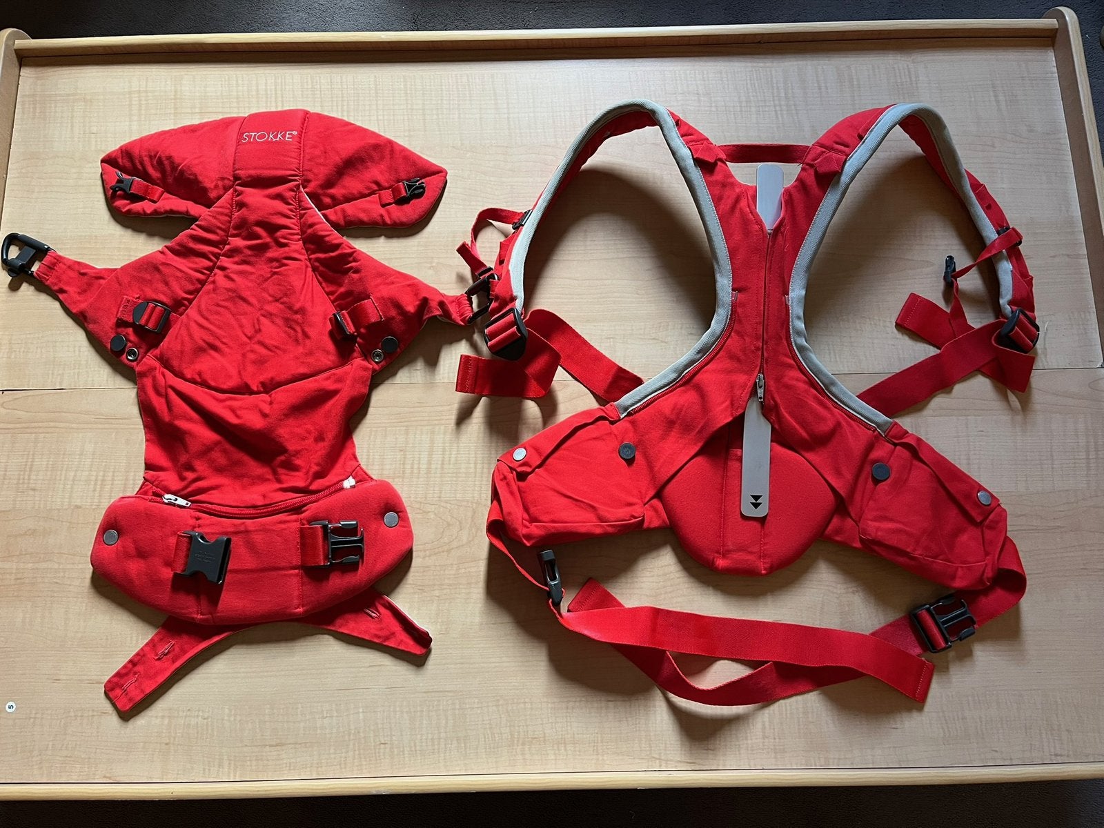 Stokke draagzak MyCarrier rood, Overige merken, Buik of Rug, Ophalen of Verzenden, Zo goed als nieuw