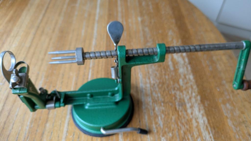 Vintage Apple Parer & Slicer, Corer - Groen, Ophalen of Verzenden