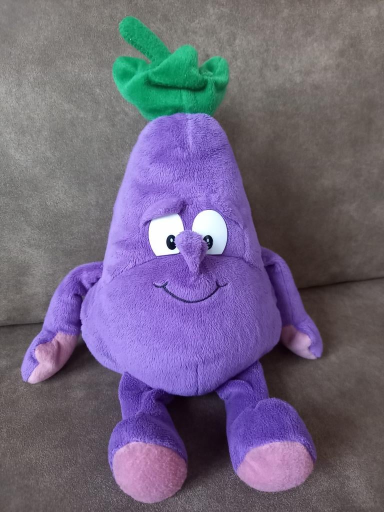 Grote aubergine knuffel  (Aukje aubergine), Ophalen of Verzenden, Gebruikt