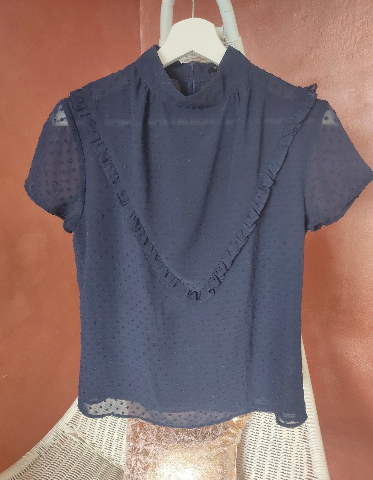 Ydence - Blouse top donkerblauw - mt s, Ydence, Zo goed als nieuw, Maat 36 (S), Verzenden