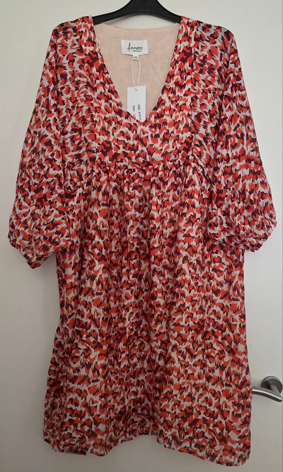 Azzurro Jurk met print - Maat L/XL, Ophalen of Verzenden, Nieuw, Maat 42/44 (L), Overige kleuren