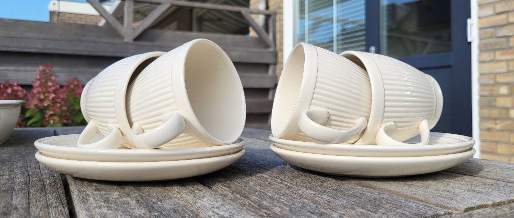 Wedgwood Windsor 4x kop en schotel, Ophalen, Gebruikt, Kop(pen) en/of Schotel(s), Wedgwood
