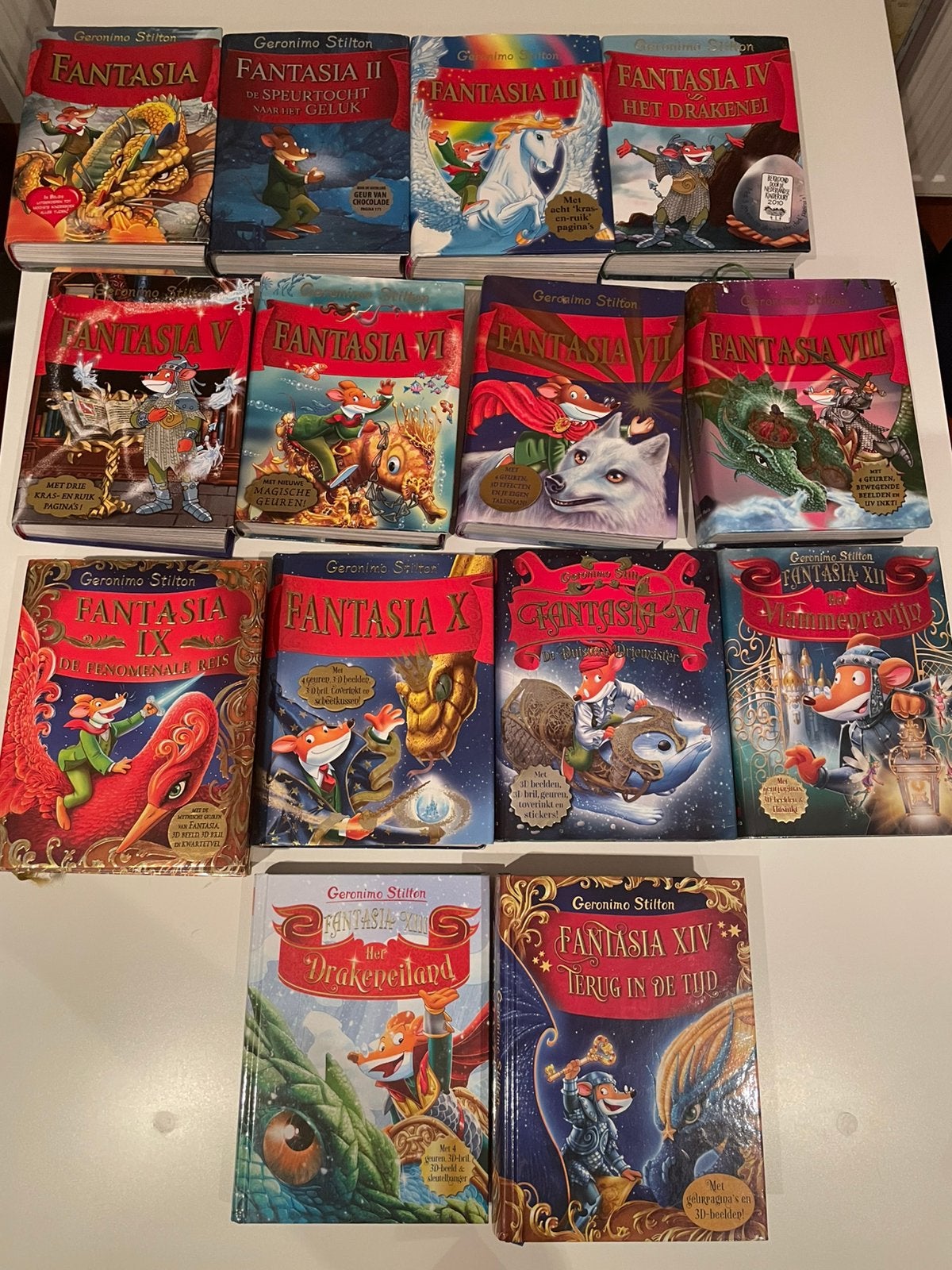 Fantasia deel 1 t/m 14 Geronimo Stilton, Boeken, Ophalen of Verzenden, Zo goed als nieuw