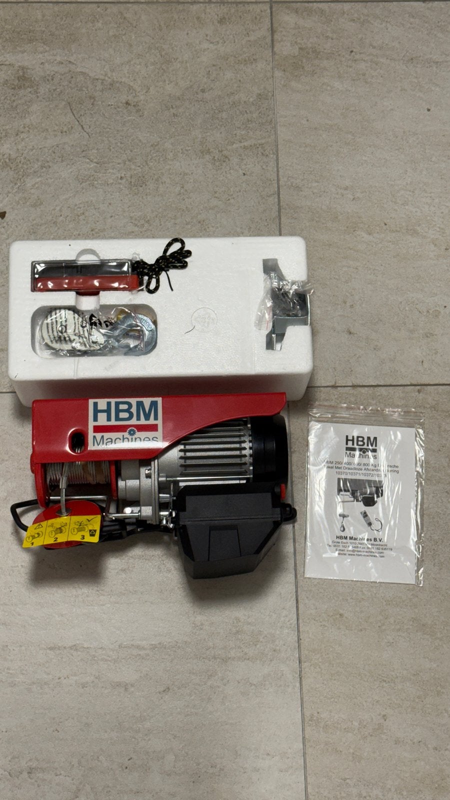 HBM 250 Kg Elektrische Takel Met Draadloze Afstandsbediening, Ophalen, Nieuw, Elektrisch