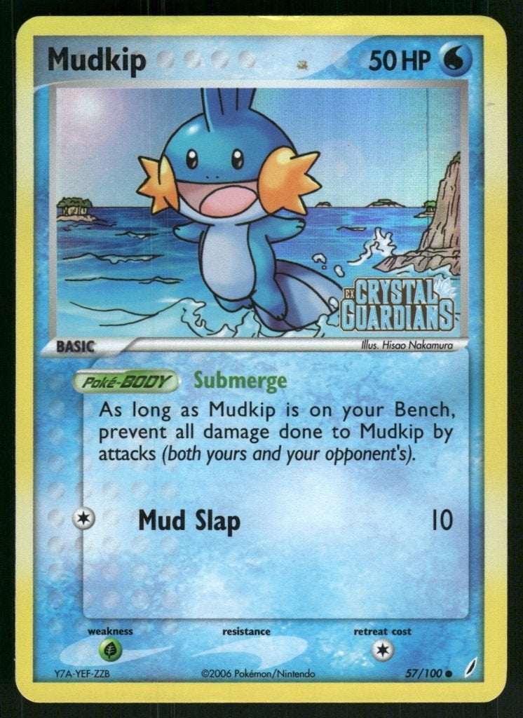 Mudkip 57/100 - Crystal Guardians (Reverse Holo) (EX), Verzenden, Gebruikt