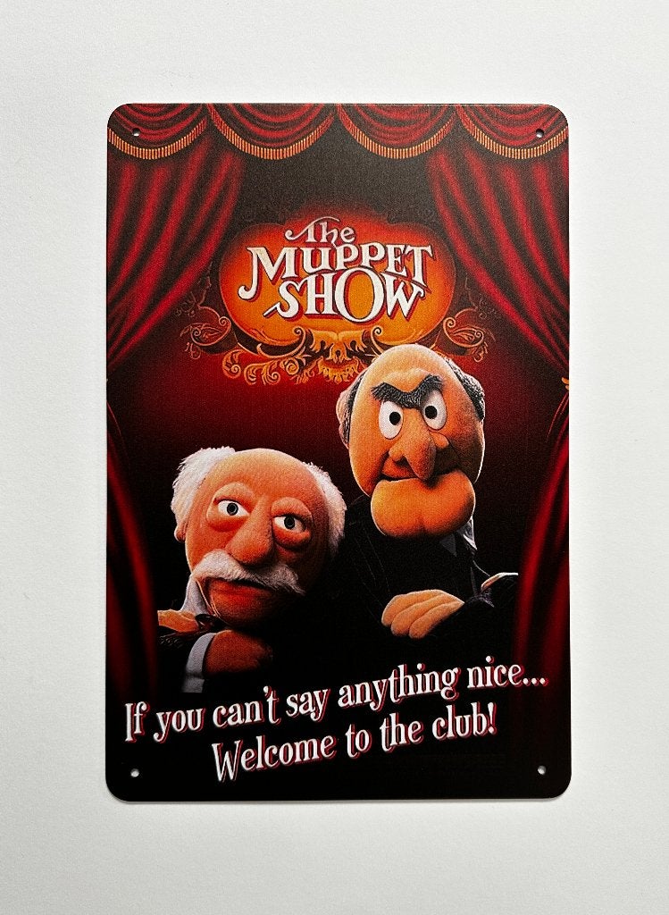 Statler en Waldorf Muppets reclamebord van metaal decoratie, Info@deconoord.nl, Deco Noord, Nieuw, Ophalen of Verzenden