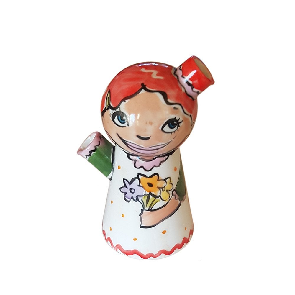 Vintage gesigneerde handgeschilderde olie- en azijndispenser, Huis en Inrichting, Keuken | Servies, Gebruikt, -, -, Overige typen