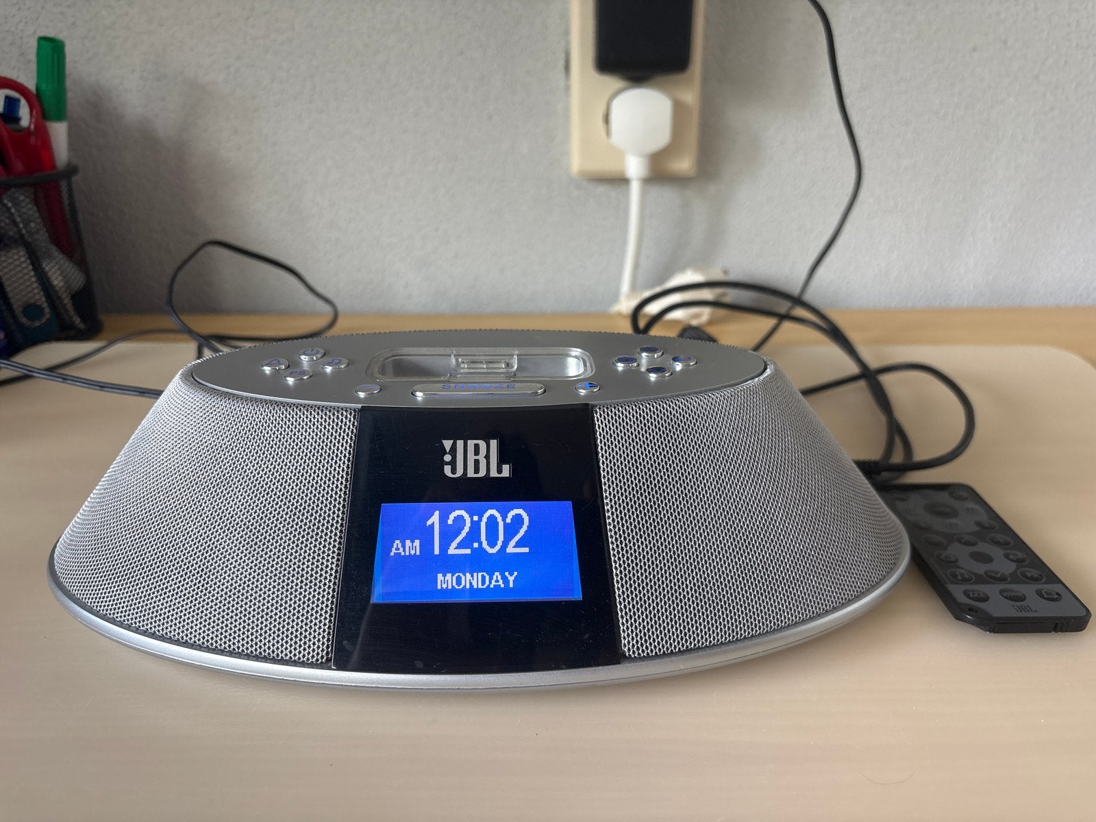JBL On Time 200ID iPod/iPhone Docking Station met Radio, Overige merken, Gebruikt, Tuner of Radio, MP3-aansluiting