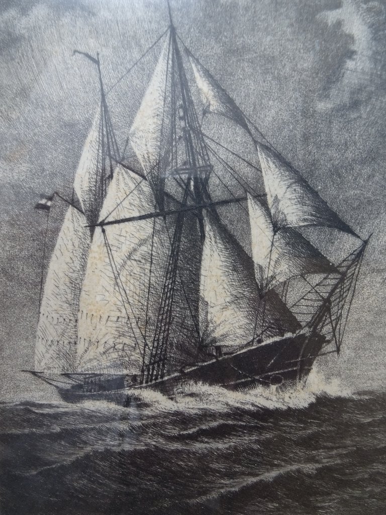 Ets zeilschip Willem Barendsz, Maarten Langbroek, Dagelijks leven, Ingelijst, 1950 - 1999, Verzenden