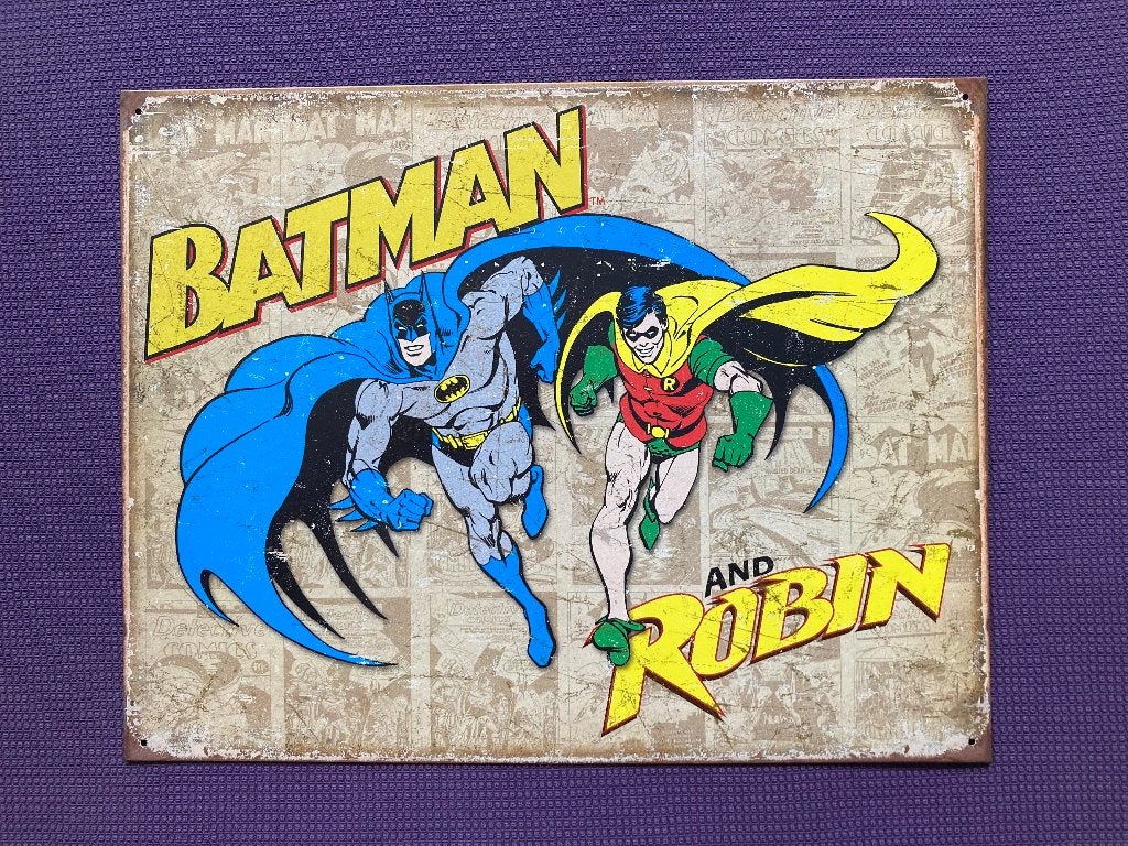 DC Comics 'Batman & Robin' Metalen Bord, Ophalen of Verzenden, Superheld, Nieuw, Plaatje, Poster of Sticker
