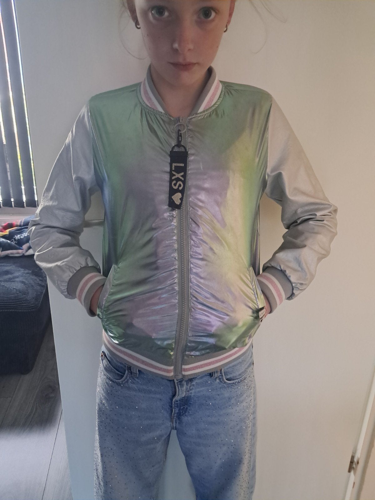 zomerjas meisje maat 152, Ophalen of Verzenden, Gebruikt, Meisje, Jas