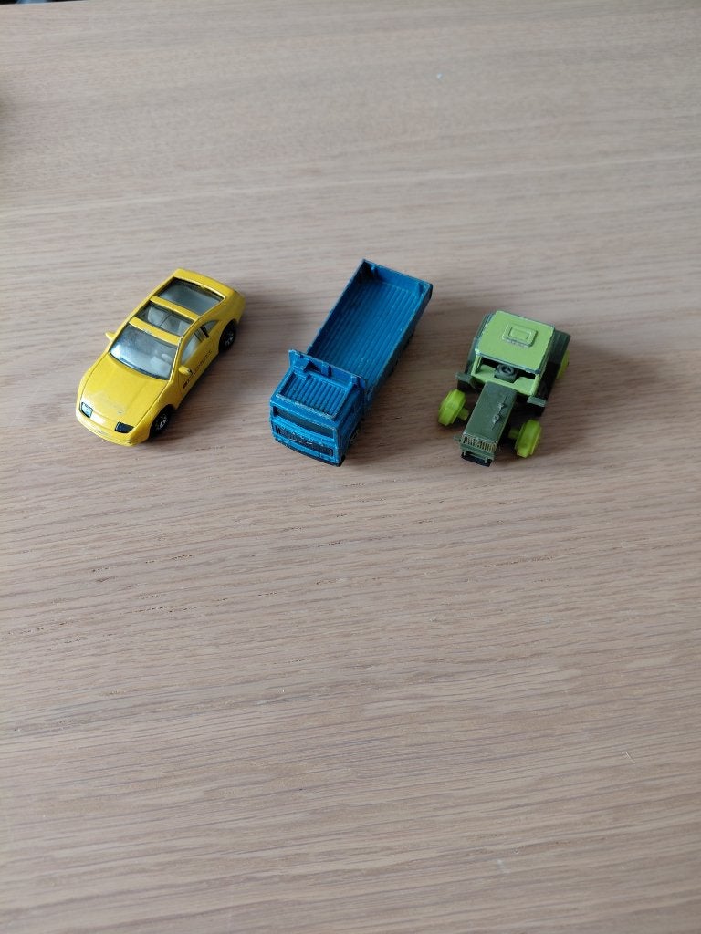 3 matchbox auto, truck en tractor, Ophalen of Verzenden, Gebruikt