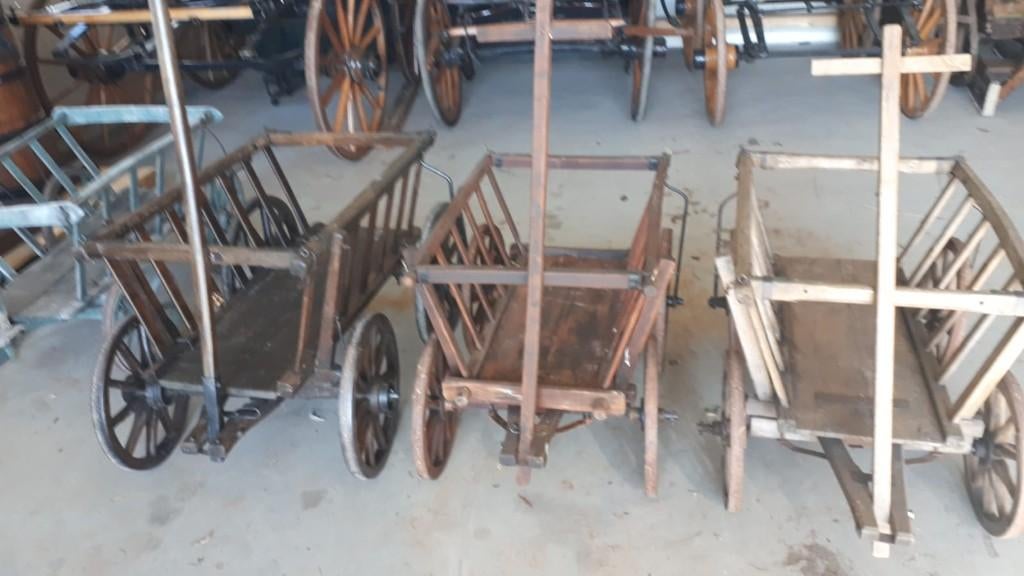 antieke bolderkar bolderwagen bloemenkar bokkekar bokkewagen, Ophalen, Gebruikt