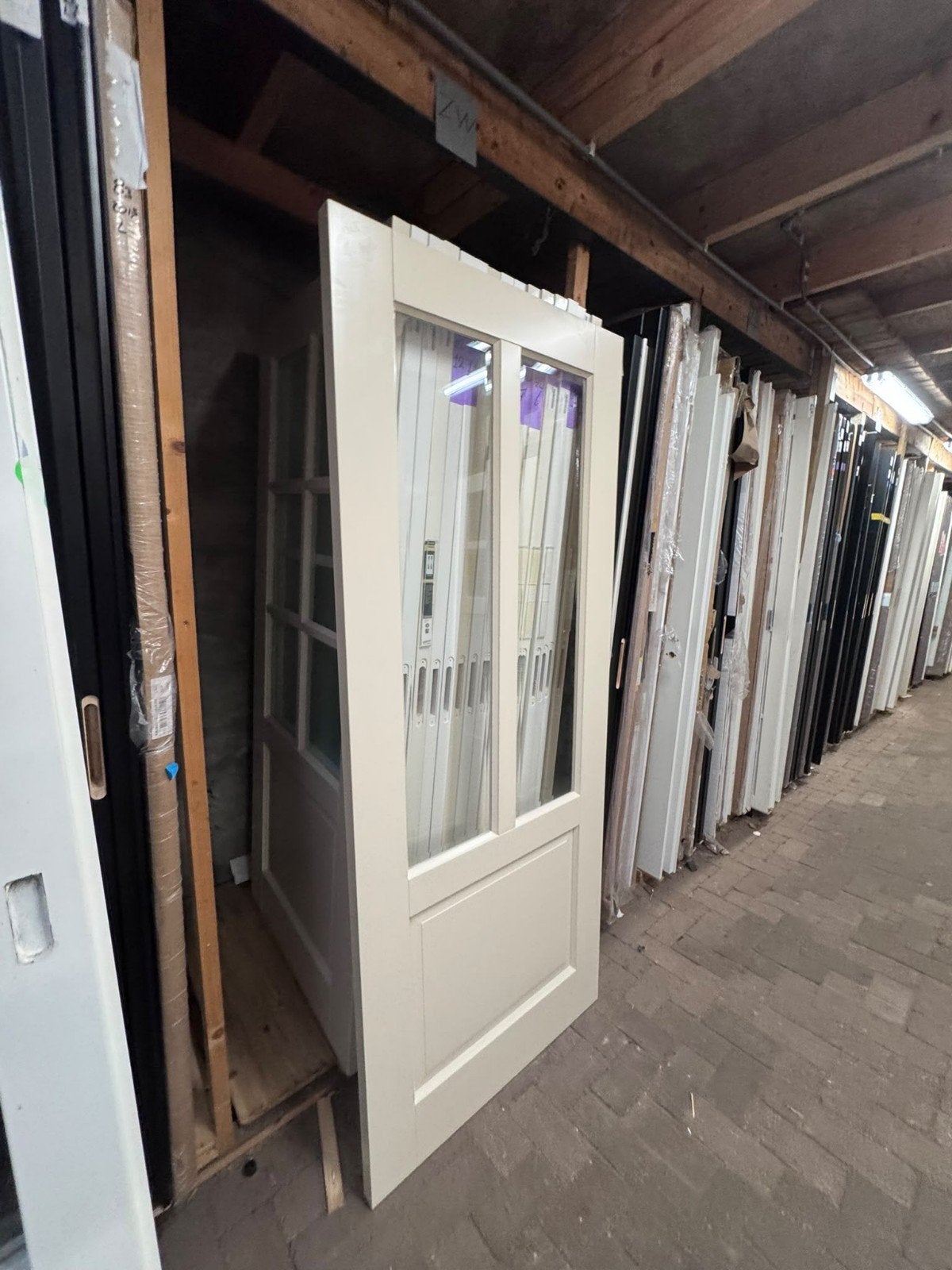 83x201,5cm binnendeur paneel incl helder glas ZW17, Ophalen, ., Binnendeur, Nieuw