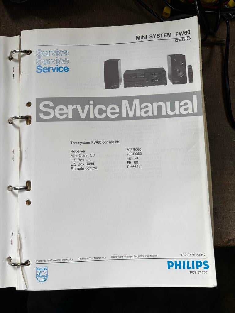 Philips Service Manuals: Radio's, TV's, Cassette Recorders,, Ophalen, Gelezen, Elektrotechniek