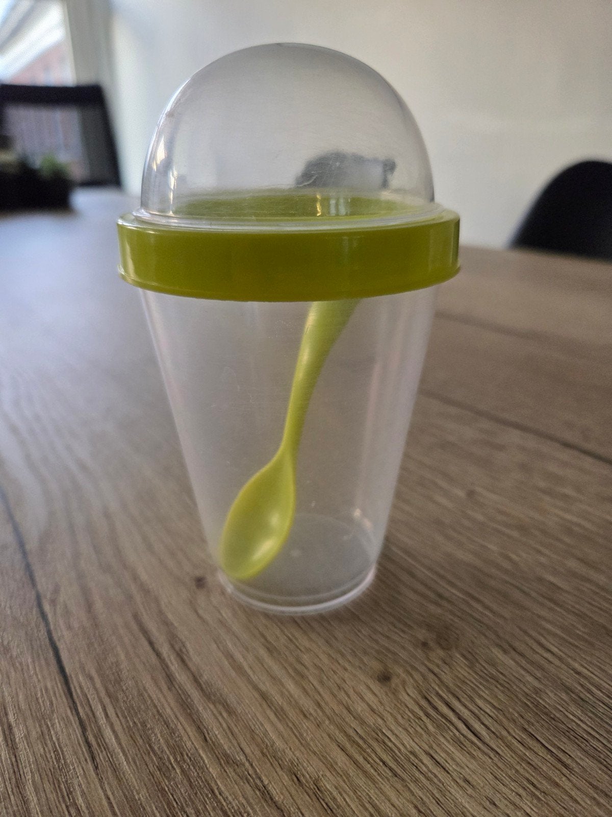 Handig bakje met apart compartiment en lepel, Overige typen, Ophalen of Verzenden, Gebruikt, Groen