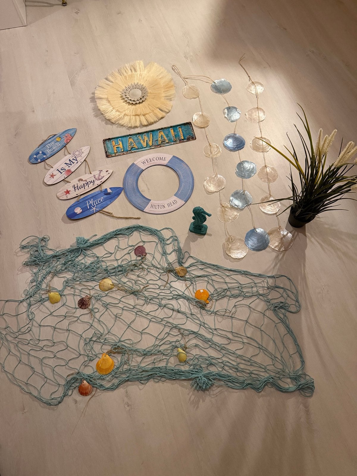Decoratiepakket: Hawaii/strand thema, Ophalen, Gebruikt, Meerkleurig, Overige materialen