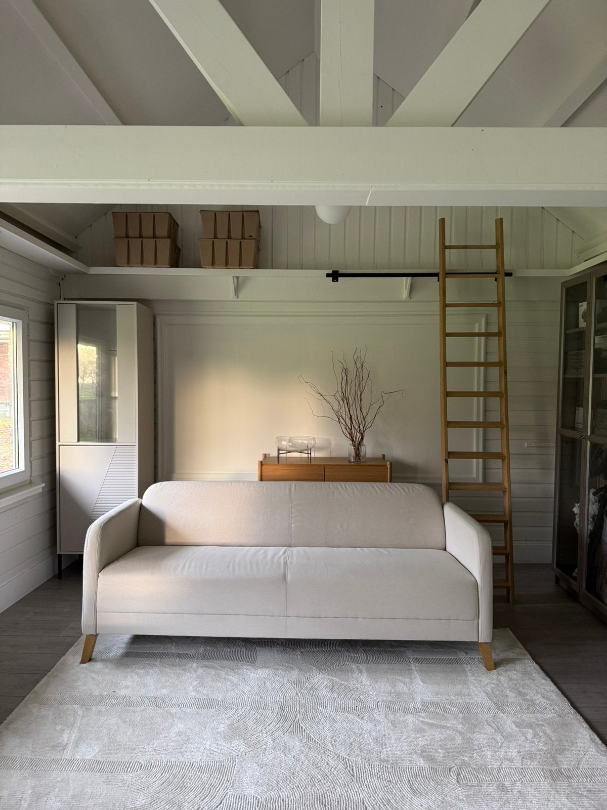 Ikea Linanäs 3-zitsbank met afbeembare hoes, Ophalen, 150 tot 200 cm, Tweepersoons, 75 tot 100 cm