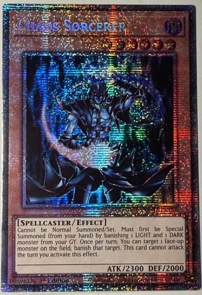 Yu-Gi-Oh! Chaos Sorcerer MP25 1st Edition Starlight Rare !, Ophalen of Verzenden, Zo goed als nieuw, Losse kaart, Foil