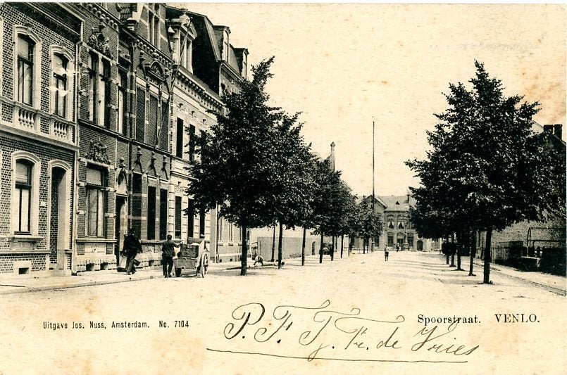 Venlo Spoorstraat voor bouw villa van Wylick, Verzamelen, Ophalen of Verzenden, Voor 1920, Gelopen, Limburg
