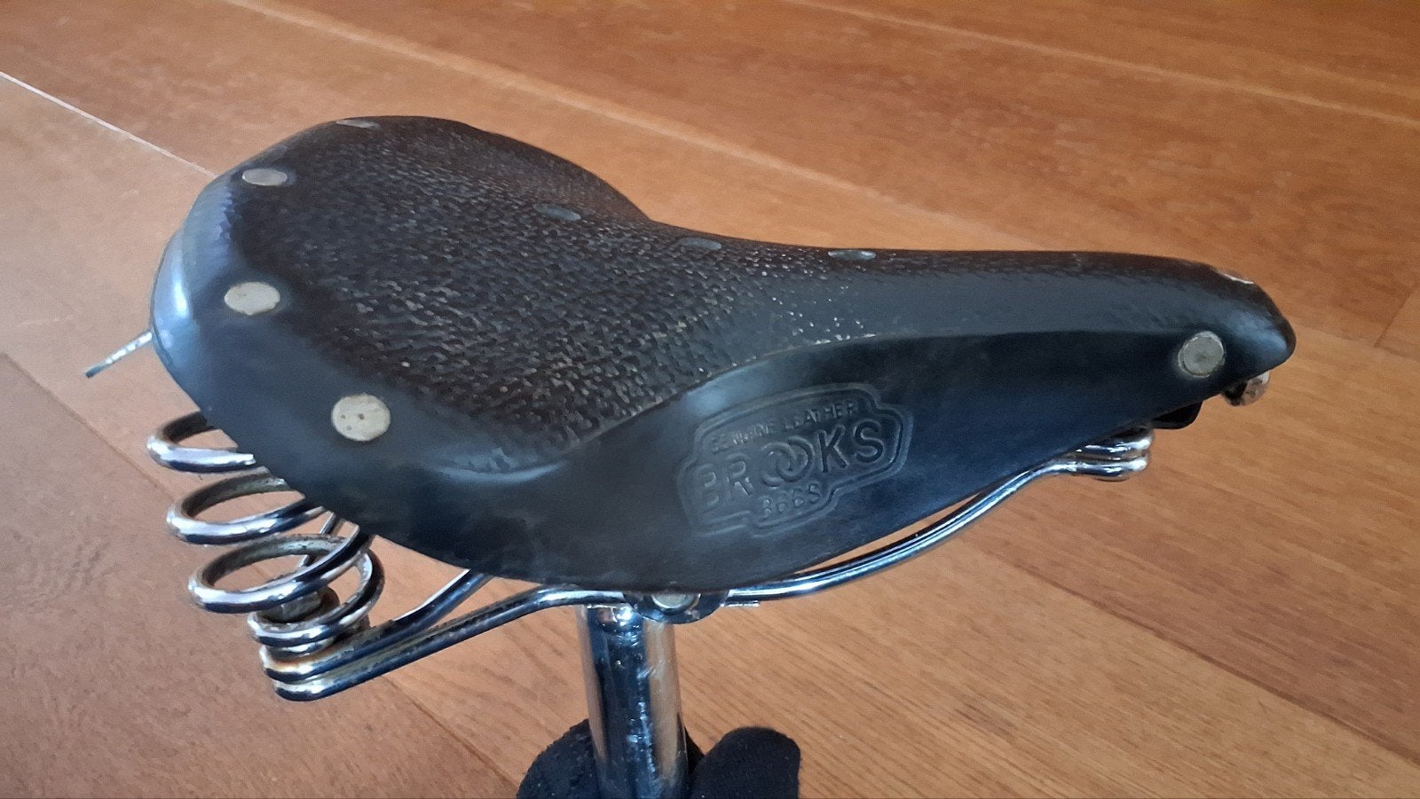 Brooks B66S Zadel - Echt Leer, Geveerd, Vintage Stijl, Gebruikt, Leer, Ophalen of Verzenden, Brooks
