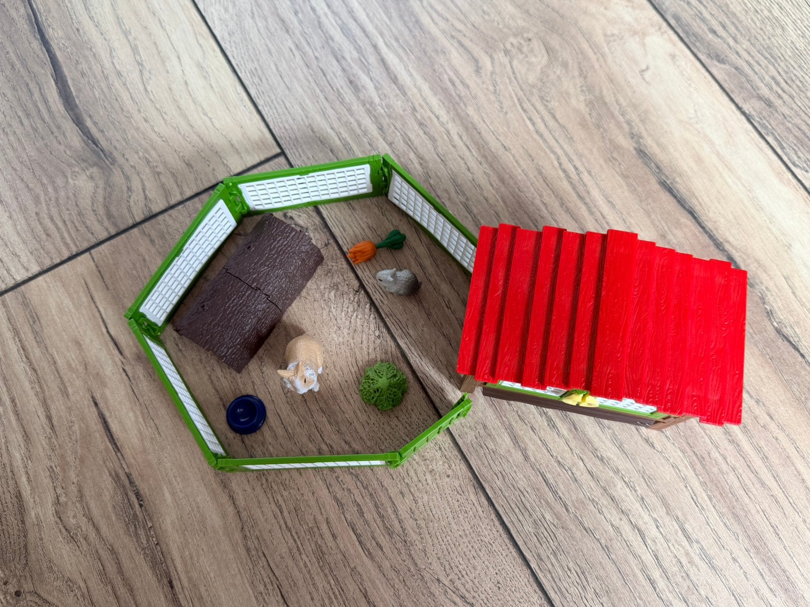 Uitgebreide konijnenhok, Kinderen en Baby's, Speelgoed | Houten speelgoed, Ophalen, Zo goed als nieuw
