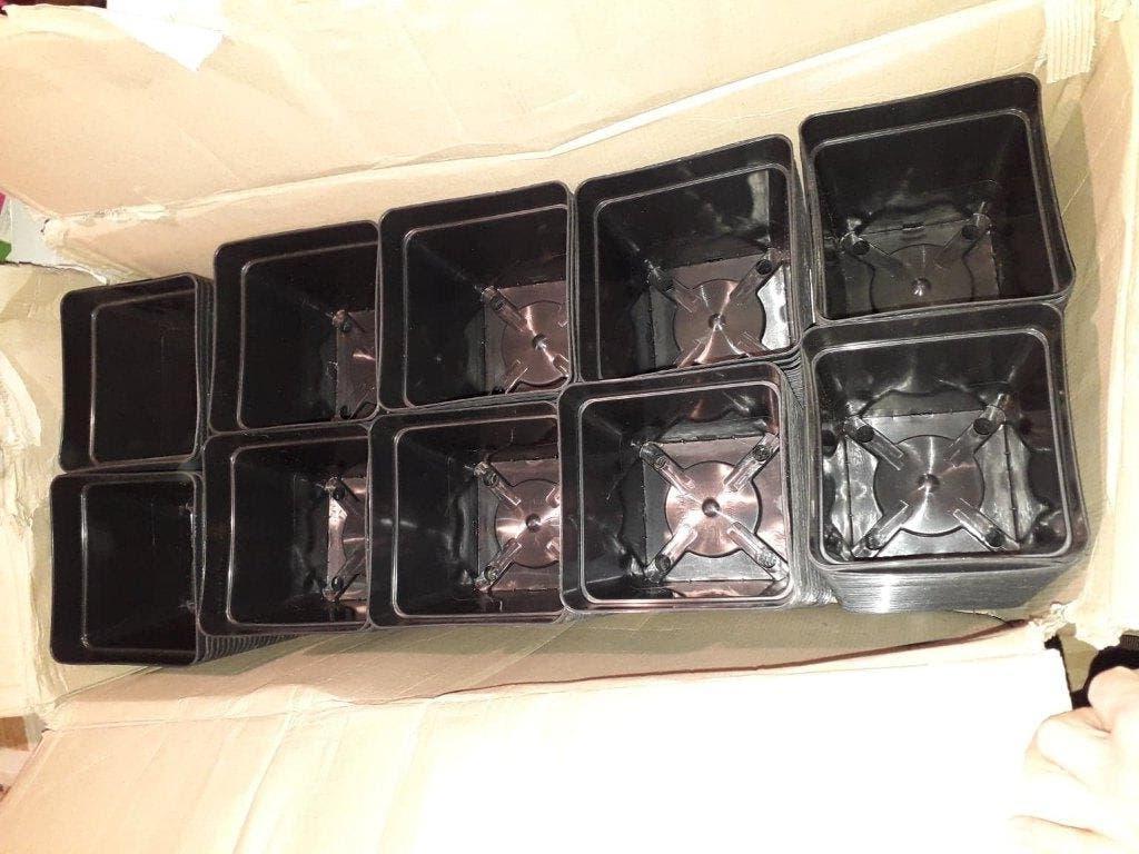 Vierkante potten 13x13x13 ongeveer 410 stuks, Ophalen of Verzenden, Nieuw