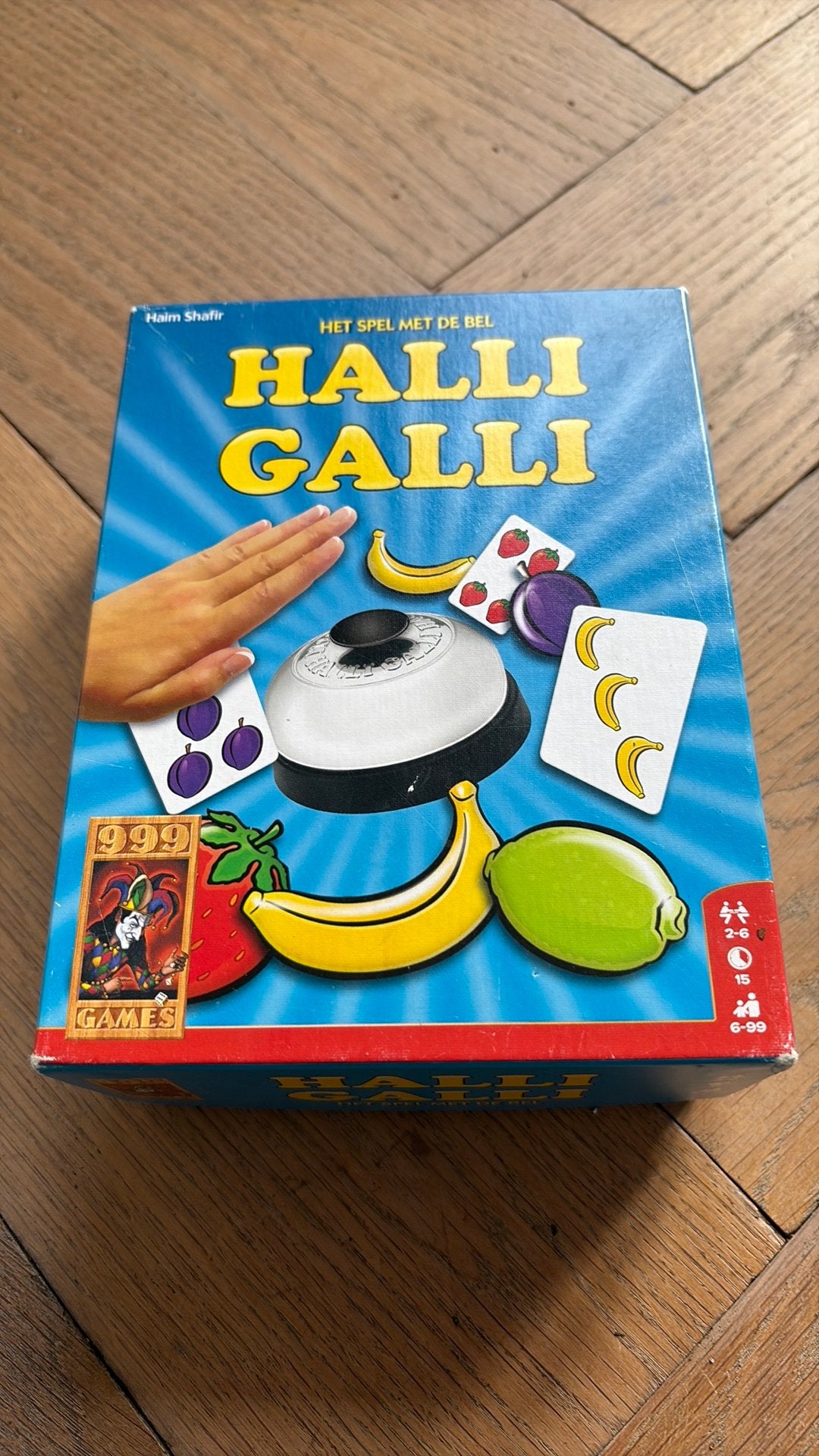 Halli Galli | het spel met de bel | snel | makkelijk | zgan, Een of twee spelers, Ophalen of Verzenden, Zo goed als nieuw
