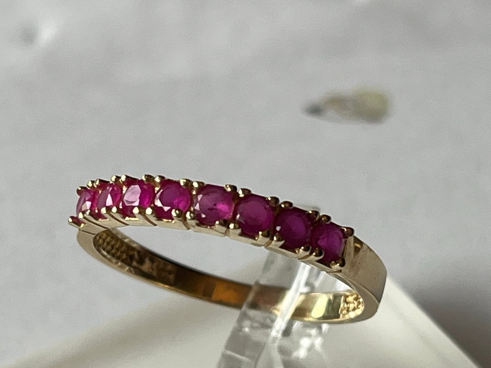 Gouden ring met natuurlijke Robijn - 14 CT - Maat 18,5, 18 tot 19, Verzenden, Zo goed als nieuw, Met edelsteen