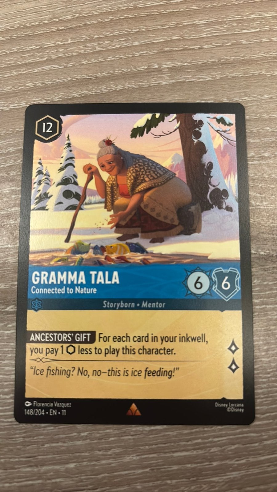 Disney Lorcana Gramma Tala connected 148-204 11WSP nonfoil, Ophalen of Verzenden, Zo goed als nieuw, Losse kaart