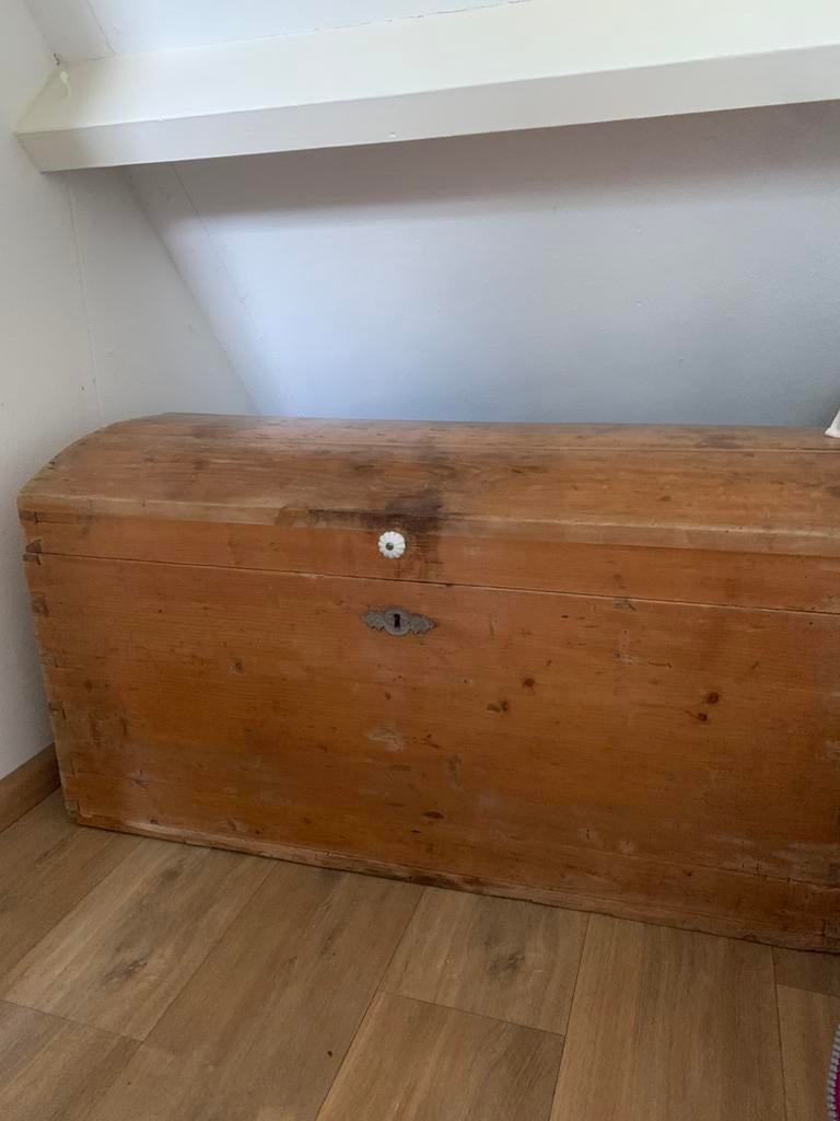 Te koop, oude grenen dekenkist, Ophalen, Zo goed als nieuw, Minder dan 50 cm