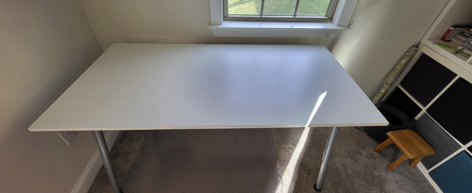 IKEA wit bureau - Ideaal voor thuiswerkplek of student, Ophalen, Gebruikt, Spaanplaat of MDF, IKEA