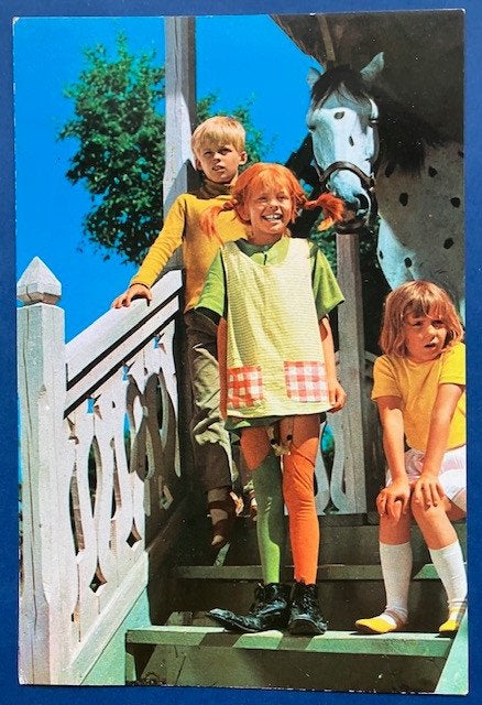 Pippi Langkous, Annika, Tommy en het paard Kleine Witje 1971, Ophalen of Verzenden, 1960 tot 1980, Ongelopen, Sterren en Beroemdheden