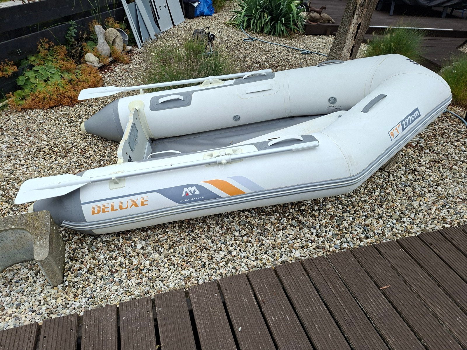 Aqua Marina De Luxe Rubberboot met Elektrische Motor en Accu, Watersport en Boten, Rubberboten, Ophalen, Aluminium, Inclusief motor