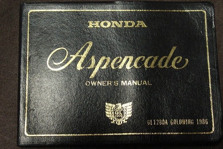 Honda GL1200 Aspencade 1986 motorcycle owner's manual, Motoren, Handleidingen en Instructieboekjes, Ophalen of Verzenden, Honda