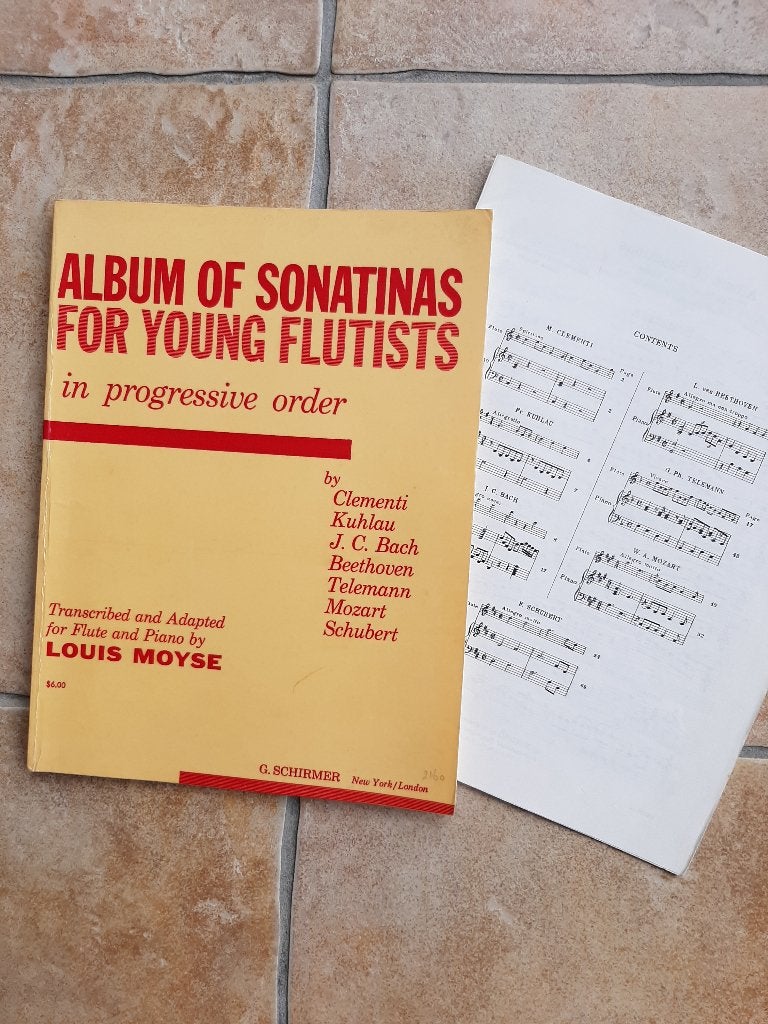 Bladmuziek dwarsfluit/blokfluit en piano Albums 3x, Klassiek, Overige soorten, Zo goed als nieuw, Piano