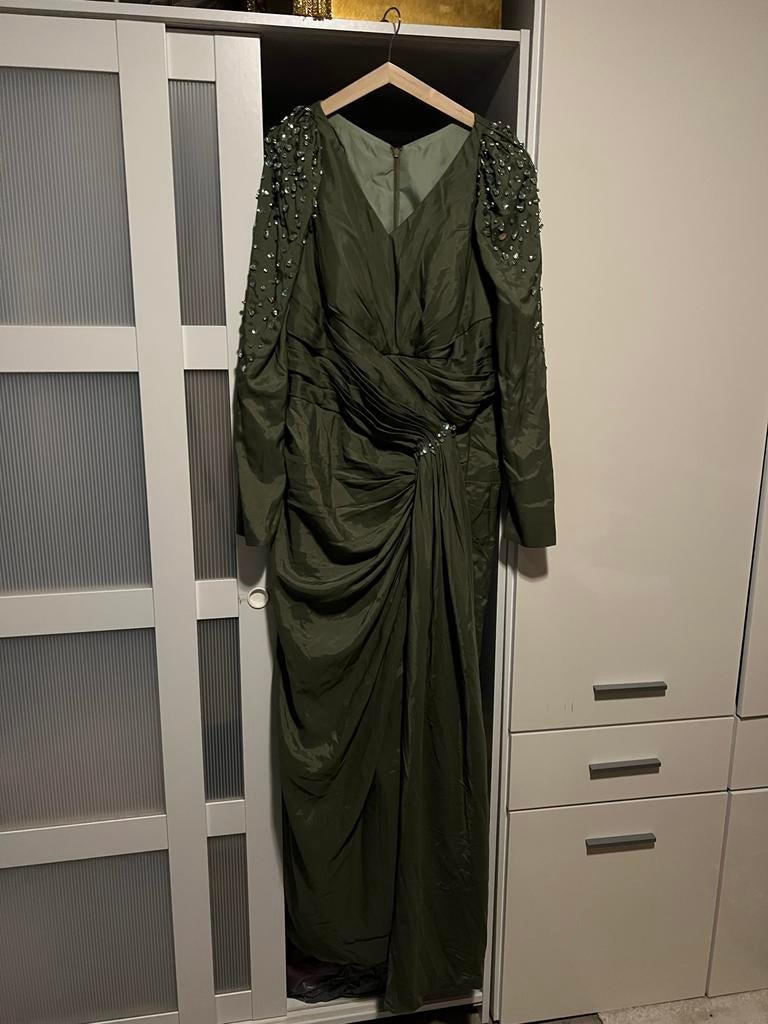 Elegante Groene Galajurk met Pailletten - maat 42/442, Galajurk, Maat 42/44 (L), Ophalen of Verzenden, Zo goed als nieuw