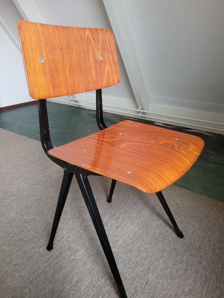 Vintage Marko Schaarstoel Jaren 60 | Ynske Kooistra, Huis en Inrichting, Stoelen, Ophalen, Gebruikt, Bruin, Mid-century