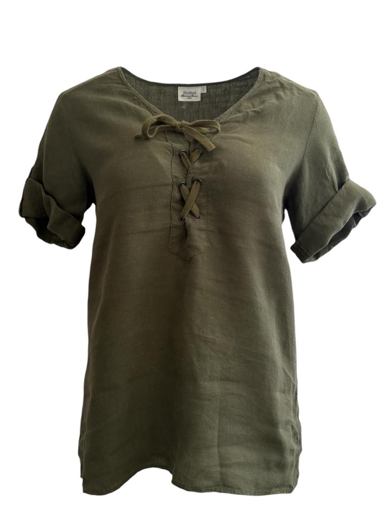 Hartford shirt S, Kleding | Dames, Tops, Zo goed als nieuw, Maat 38/40 (M), Groen, Korte mouw, Ophalen of Verzenden
