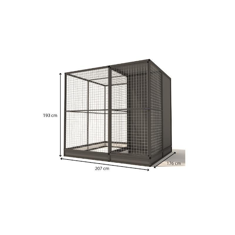 Aluminium Buitenvolière Evi | model 2, Kooi, 110 cm of meer, Nieuw, Ophalen of Verzenden