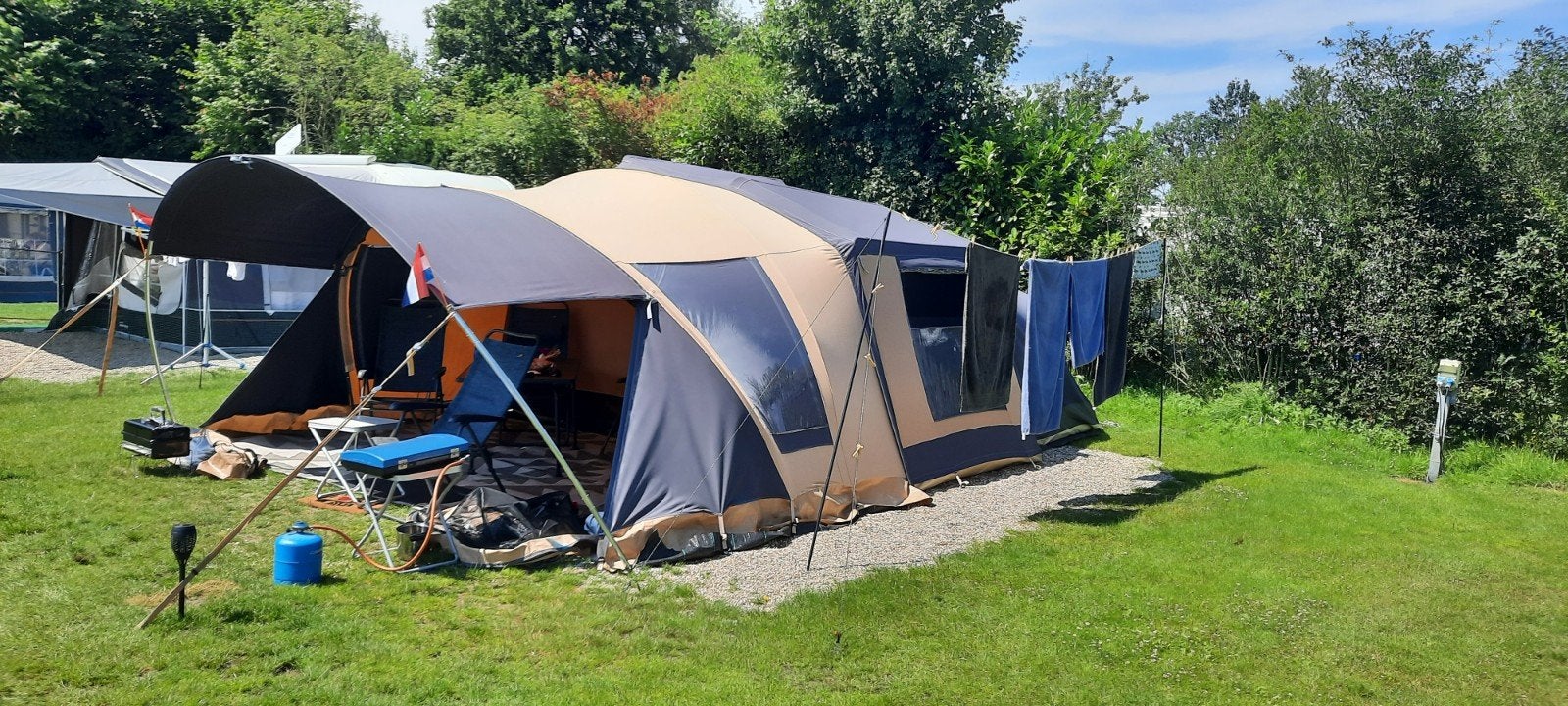 Malawi 2.0 Basic met luxe panoramaluifel en XL achtertent, Caravans en Kamperen, Vouwwagens, Ophalen