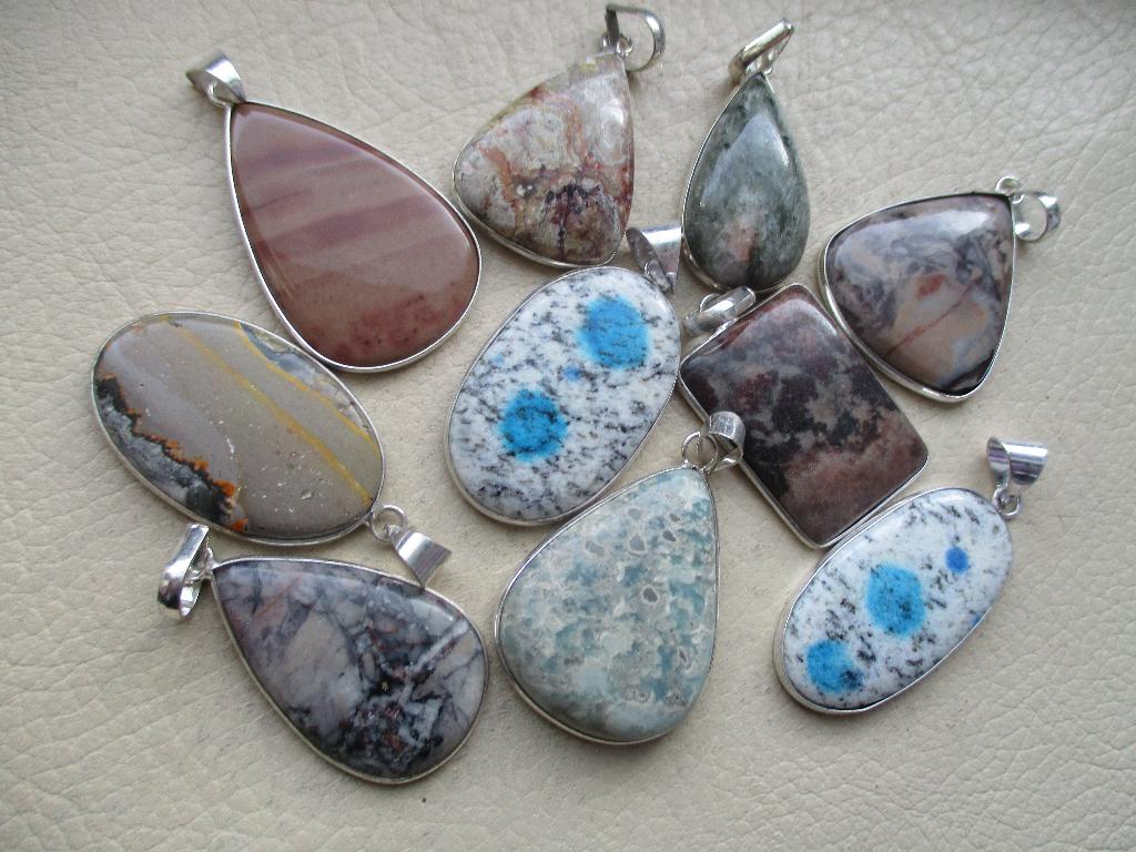 partij mix jasper natuursteen hangers, Overige kleuren, Nieuw, Ophalen of Verzenden, Met edelsteen