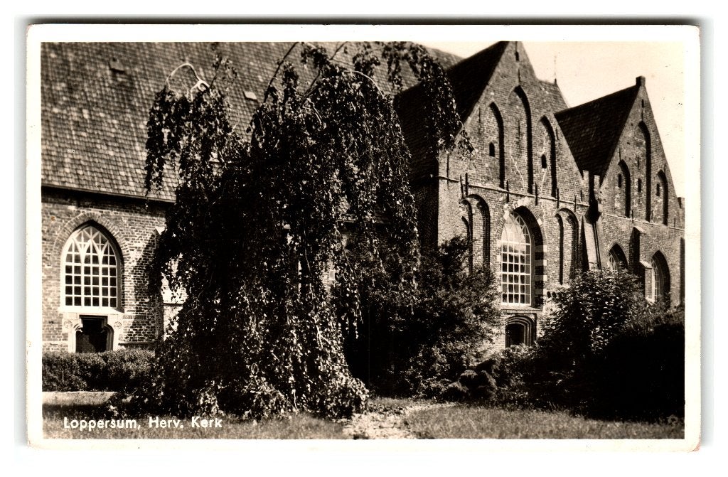 Loppersum, Herv. Kerk, Ophalen of Verzenden, 1940 tot 1960, Gelopen, Groningen
