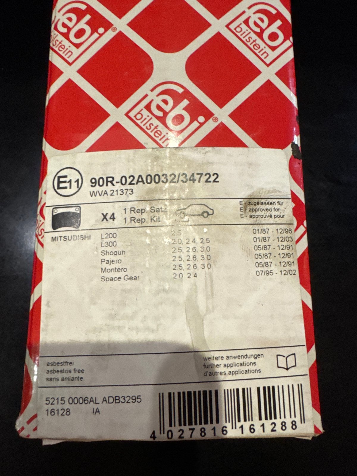FEBI Bilstein Remblokken o.a Mitsubishi L200, Shogun, Pajero, Ophalen of Verzenden, Nieuw, Honda