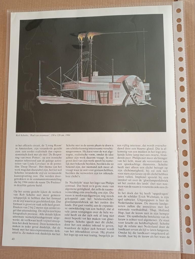 Rob Scholte artikel, Ophalen of Verzenden, 1980 tot heden, Tijdschrift