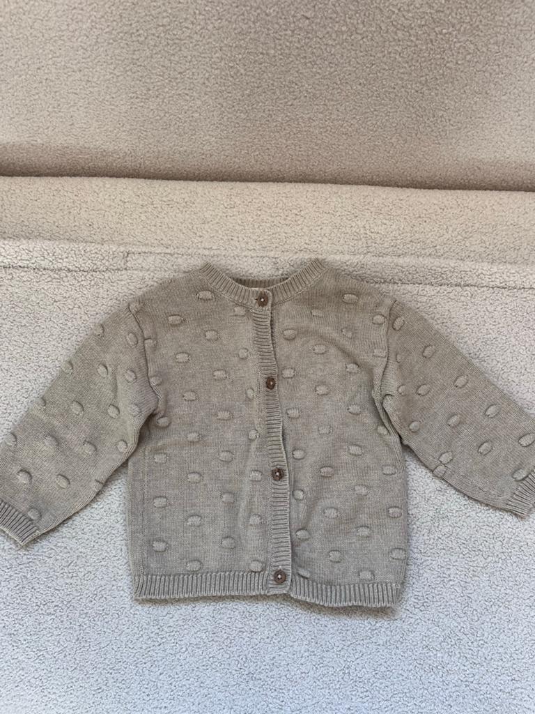 Beige vest HEMA met bolletjes maat 80, Ophalen of Verzenden, Zo goed als nieuw, Jongetje of Meisje