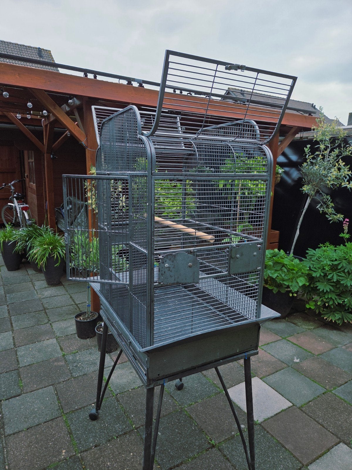 Vogelkooi voor kromsnavels, Ophalen, Gebruikt, Metaal, Vogelkooi