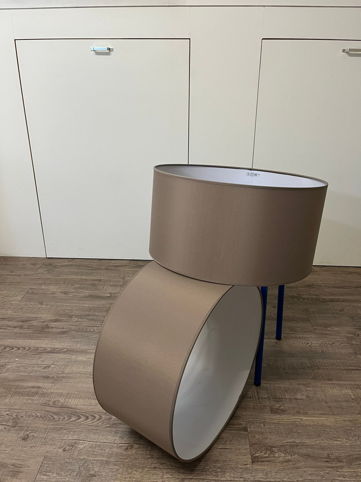 Lampenkap Home sweet Home kleur taupe diameter 50 cm, Huis en Inrichting, Lampen | Lampenkappen, Ophalen, Zo goed als nieuw, Rond