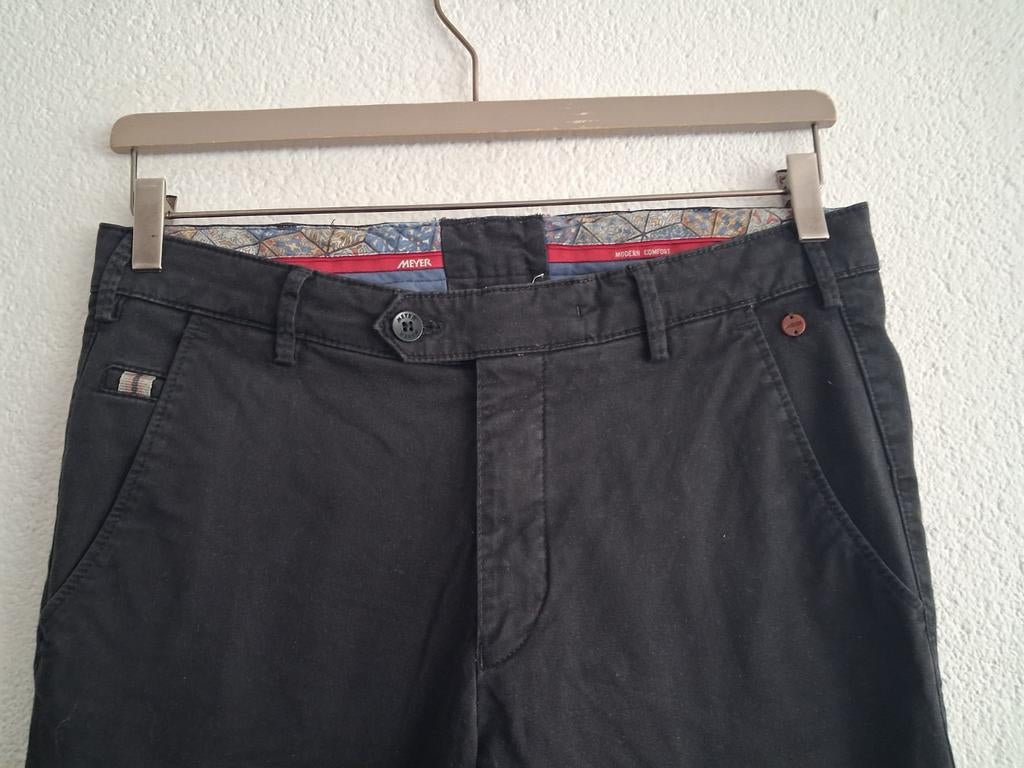 MEYER Heren Chino Broek Zwart Maat 46, Zwart, Ophalen of Verzenden, Zo goed als nieuw, MEYER